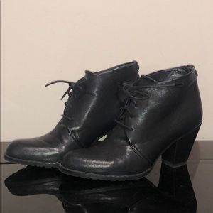 Stuart Weitzman Leather Lace-Up Booties
